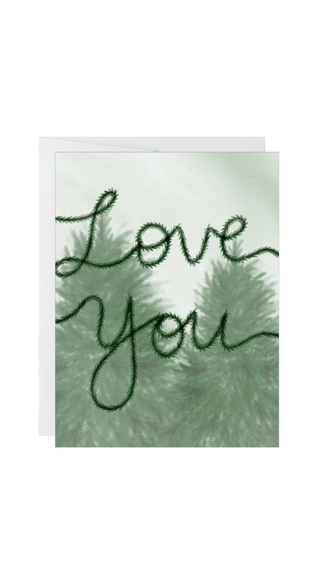 Love You Christmas Tree Card