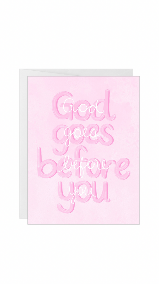 God Goes Before You Card