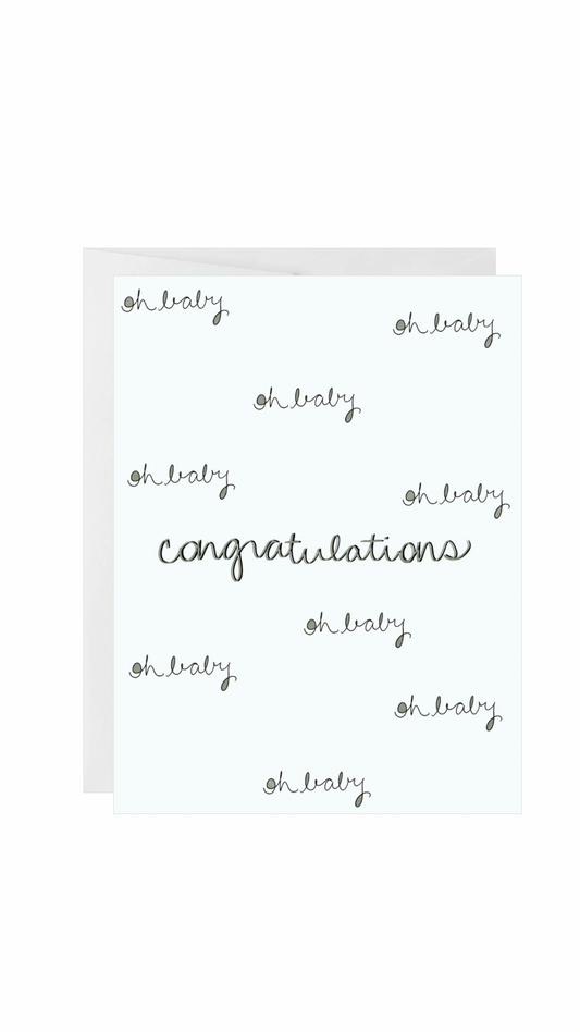 Congratulations Oh Baby Card