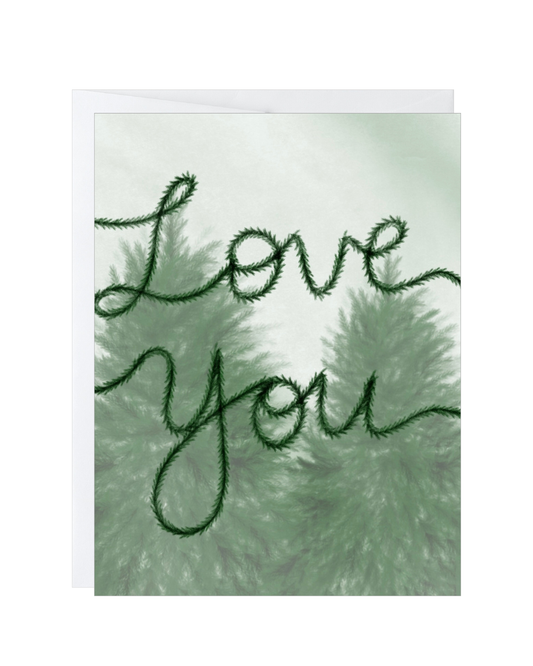 Love You Christmas Tree Card