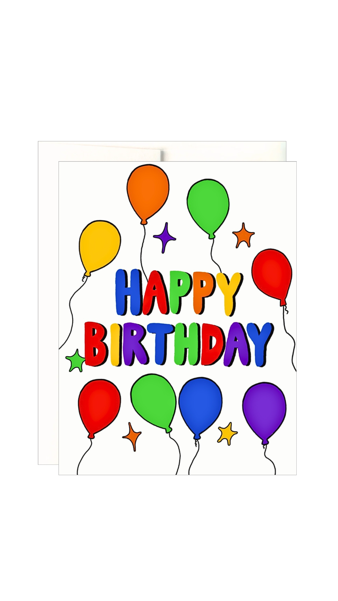 Happy Birthday Ballon Card