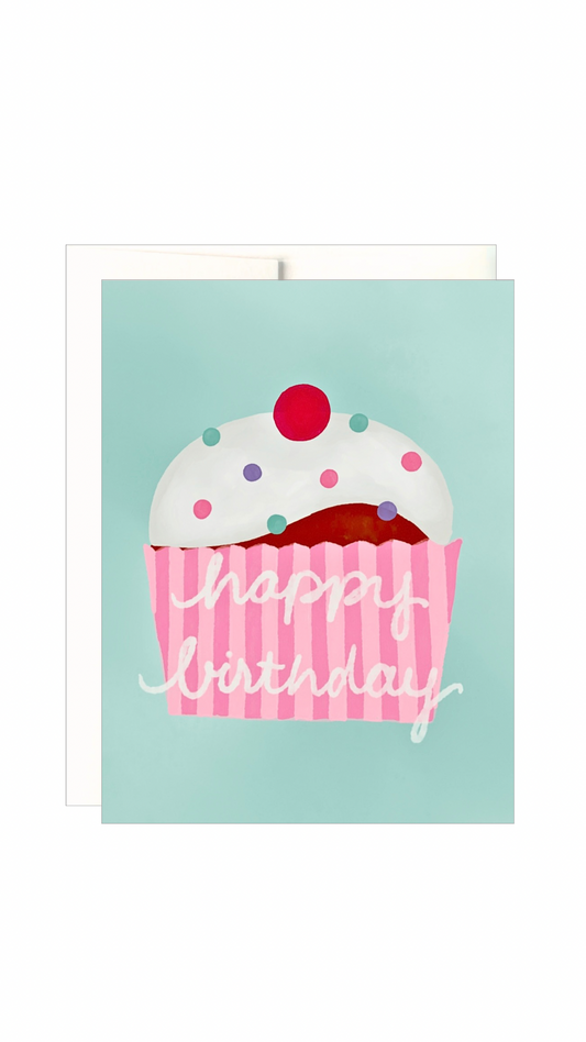 Happy Birthday Cupcake Card
