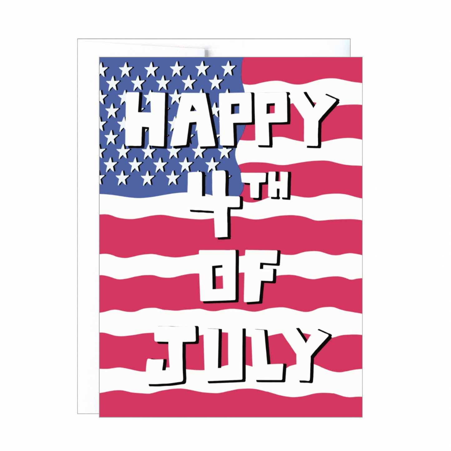 Happy 4th Of July Flag Card
