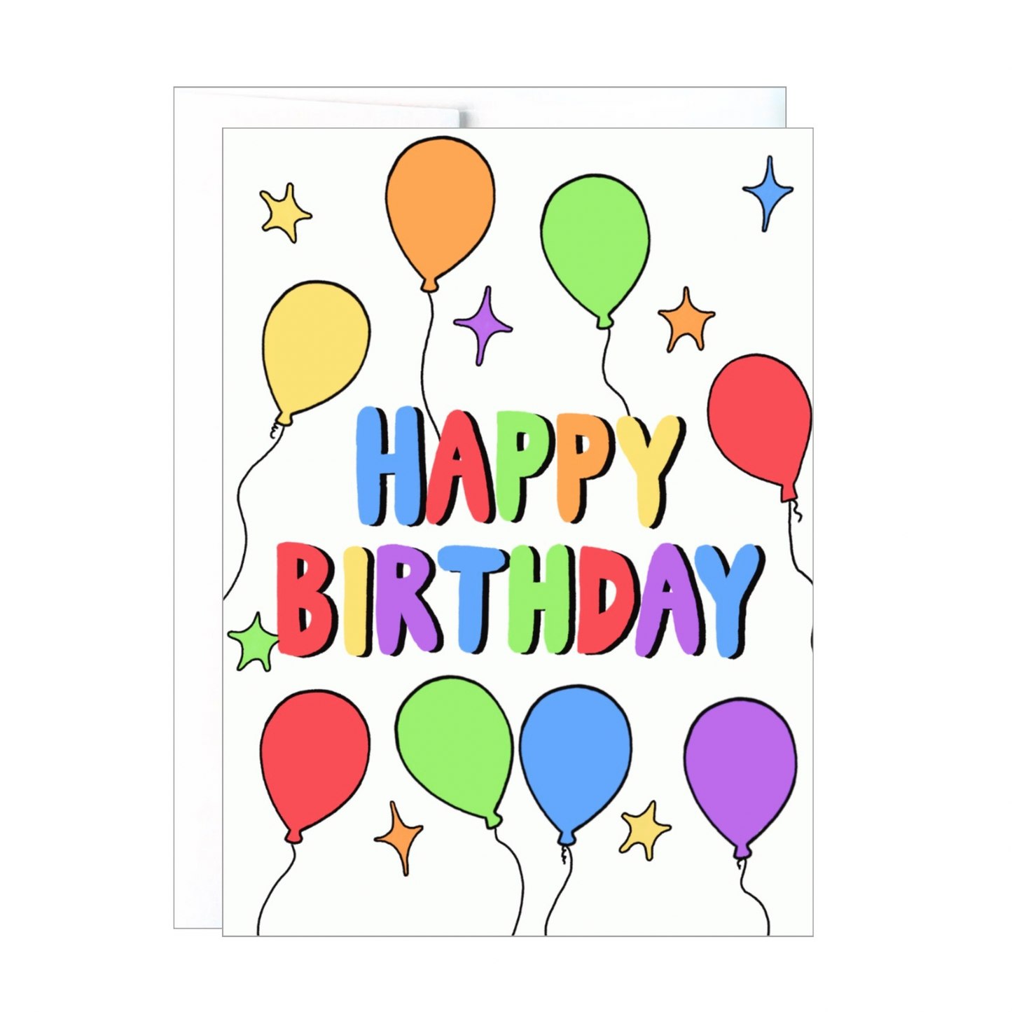 Happy Birthday Ballon Card