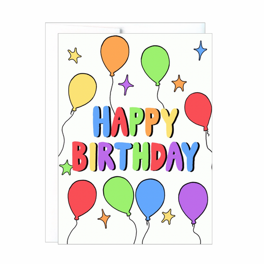 Happy Birthday Ballon Card